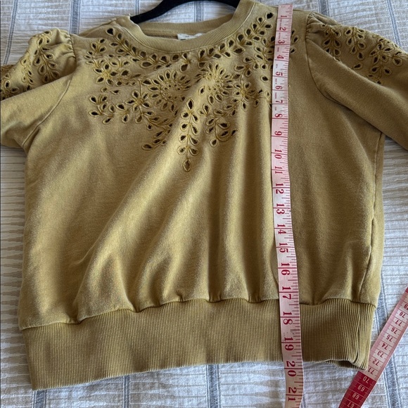 The Odells Embroidered Cutwork Sweatshirt Size S - Picture 5 of 10